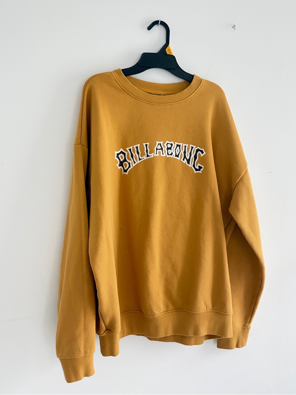 Retro Billabong Unisex Mustard Ying-Yang Crew Sweatshirt - Picture 3 of 6